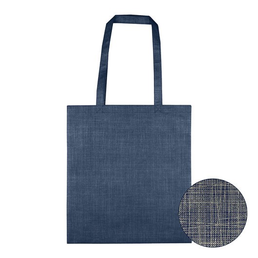 Navy Patterned Tote Bag